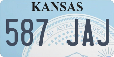 KS license plate 587JAJ