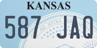 KS license plate 587JAQ