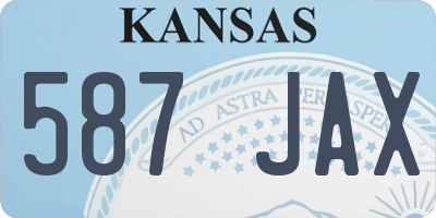 KS license plate 587JAX