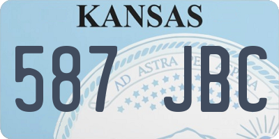 KS license plate 587JBC