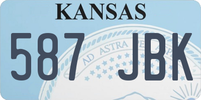 KS license plate 587JBK