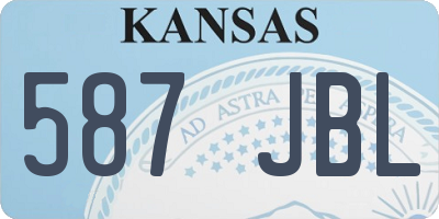 KS license plate 587JBL