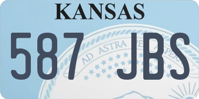 KS license plate 587JBS