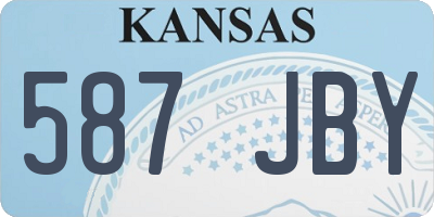 KS license plate 587JBY