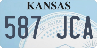KS license plate 587JCA