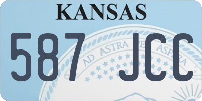 KS license plate 587JCC