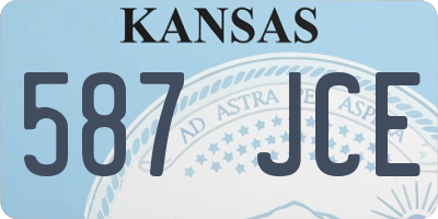 KS license plate 587JCE