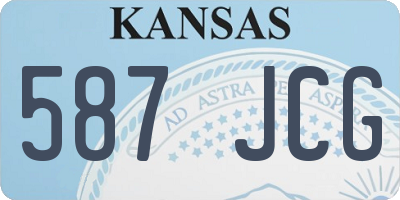 KS license plate 587JCG