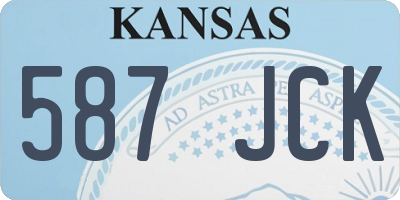 KS license plate 587JCK