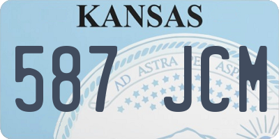 KS license plate 587JCM