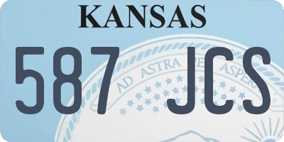 KS license plate 587JCS
