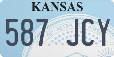 KS license plate 587JCY