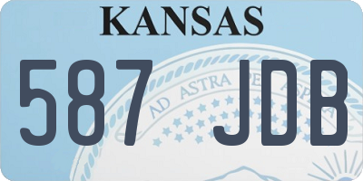KS license plate 587JDB