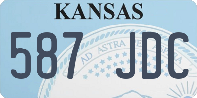 KS license plate 587JDC