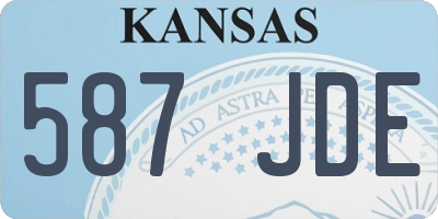 KS license plate 587JDE
