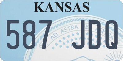 KS license plate 587JDQ