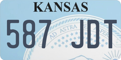 KS license plate 587JDT