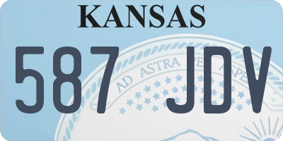 KS license plate 587JDV