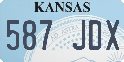 KS license plate 587JDX
