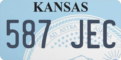KS license plate 587JEC