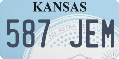 KS license plate 587JEM