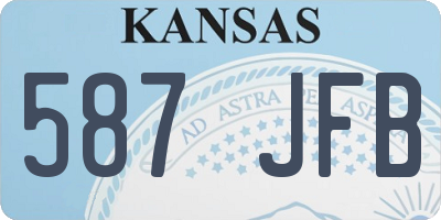 KS license plate 587JFB
