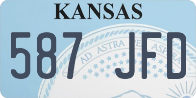 KS license plate 587JFD