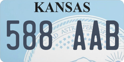 KS license plate 588AAB