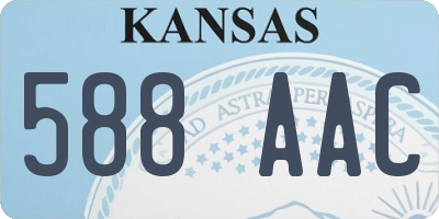 KS license plate 588AAC