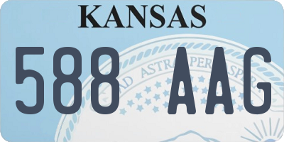 KS license plate 588AAG