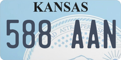 KS license plate 588AAN