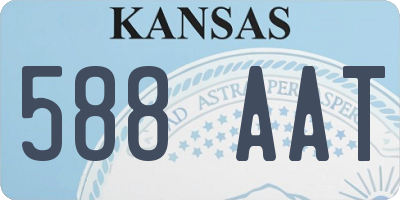 KS license plate 588AAT