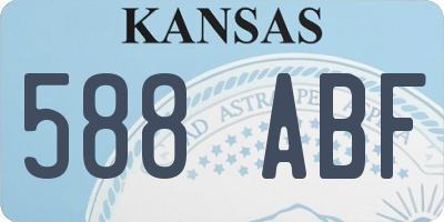 KS license plate 588ABF