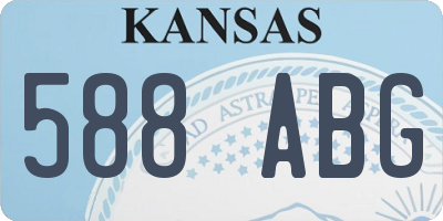 KS license plate 588ABG