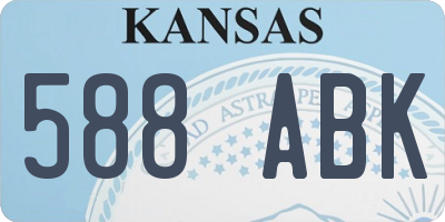 KS license plate 588ABK