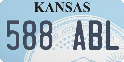 KS license plate 588ABL