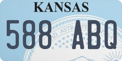 KS license plate 588ABQ