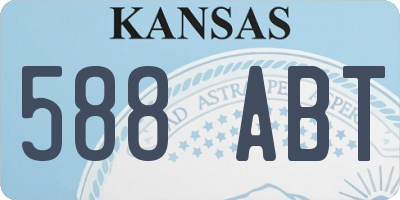 KS license plate 588ABT