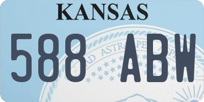 KS license plate 588ABW