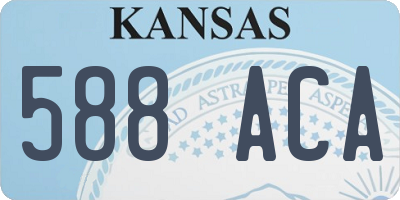 KS license plate 588ACA