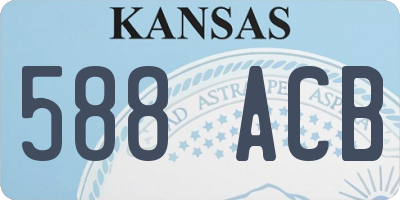 KS license plate 588ACB