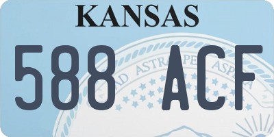 KS license plate 588ACF