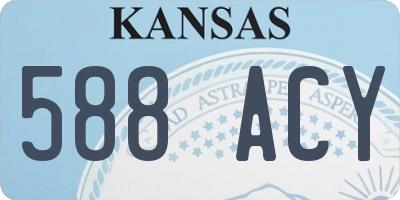 KS license plate 588ACY