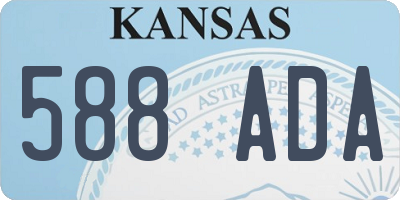 KS license plate 588ADA