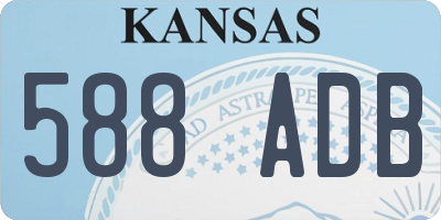 KS license plate 588ADB