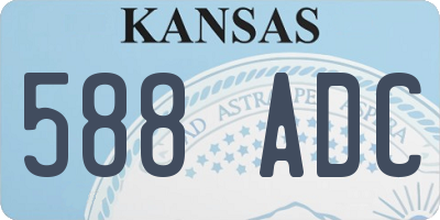 KS license plate 588ADC