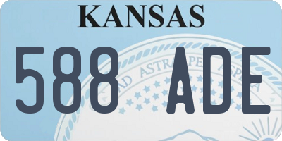 KS license plate 588ADE