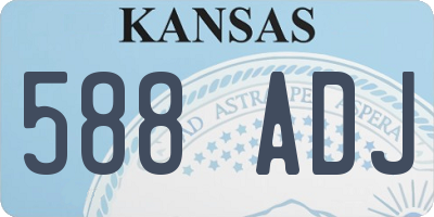 KS license plate 588ADJ