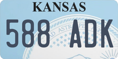 KS license plate 588ADK