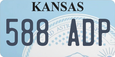 KS license plate 588ADP